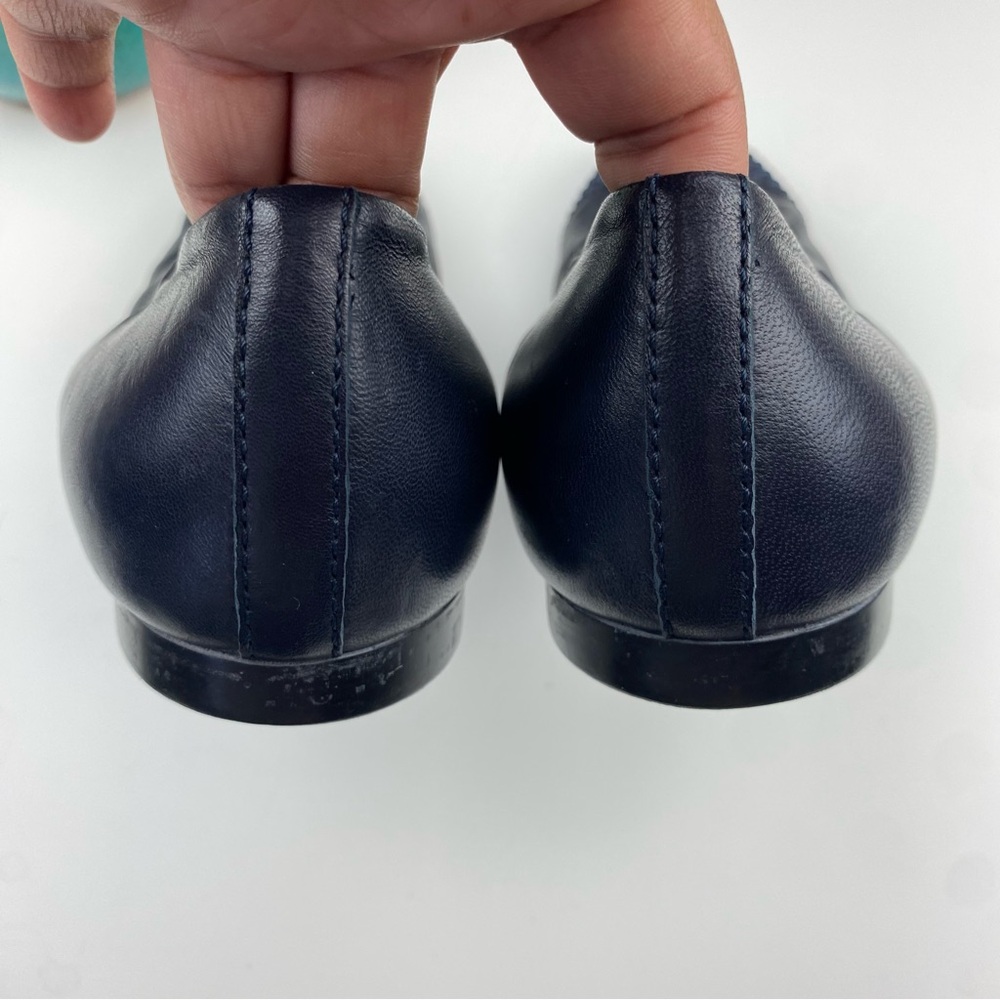 AGL Blakely Leather Studded Cap Toe Ballet Flats - Picture 4 of 10